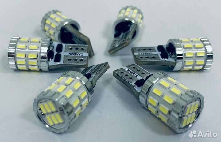 Автомобильная лампа T10 б/цок 30SMD w5w canbus