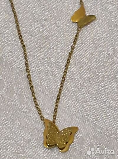 Цепочка с бабочкой. Бижутерия