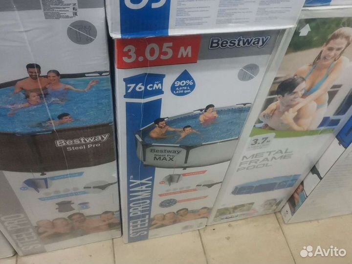 Каркасный бассейн bestway steel pro max 305x76см