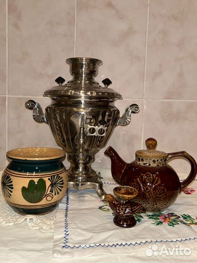 Посуда СССР самовар фарфор ручная роспись