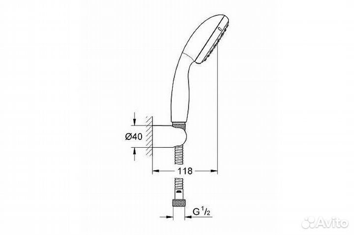 Душевой гарнитур Grohe Tempesta New 2780310E Хром