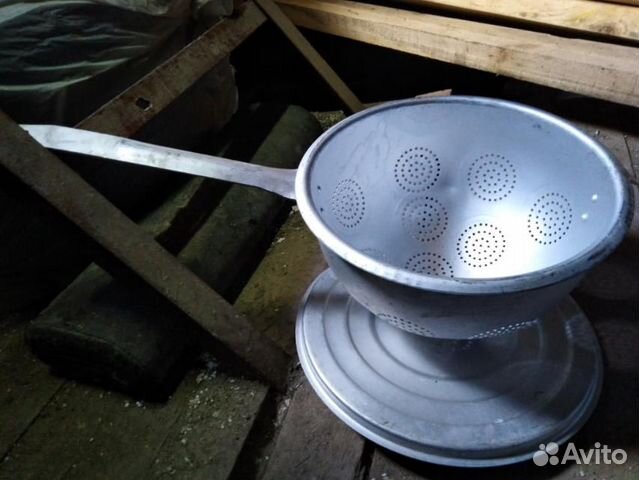Дуршлаг алюминиевый большой, производственный