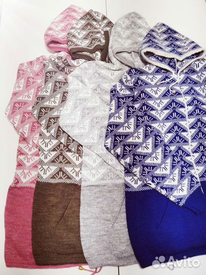 Кардиган укороченый с капюшоном