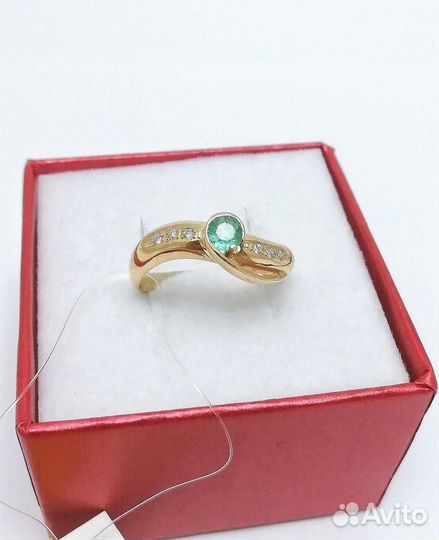 Золотое кольцо из красного золота 585 пробы, встав