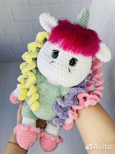 Плюшевая вязанная игрушка, ручная работа