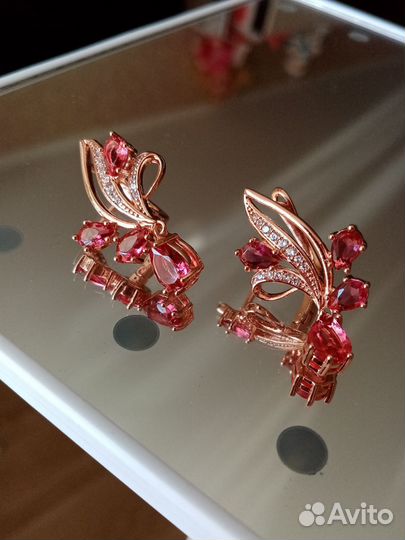 Серьги-подвески 585 RG