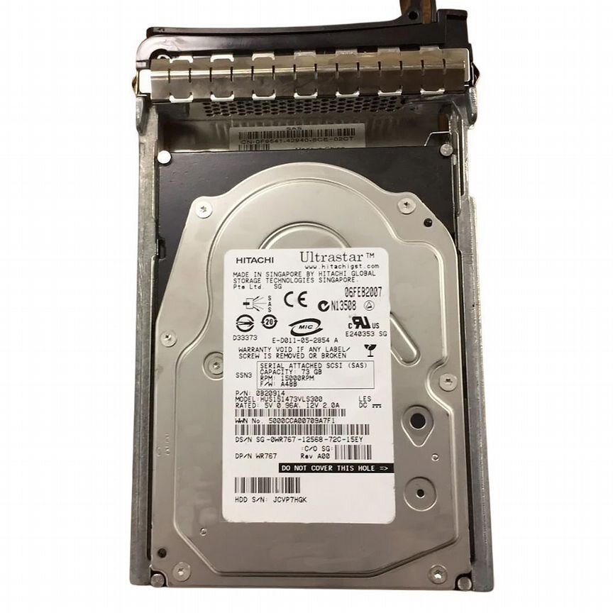 [WR767] Жесткий Диск Dell 73gb Sas 3,5" Hdd Wr767