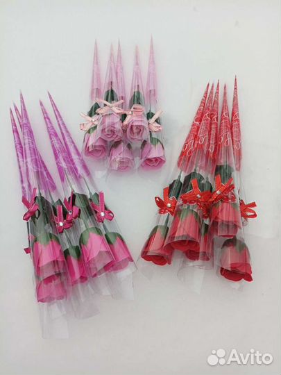 Розы из мыла ручной работы