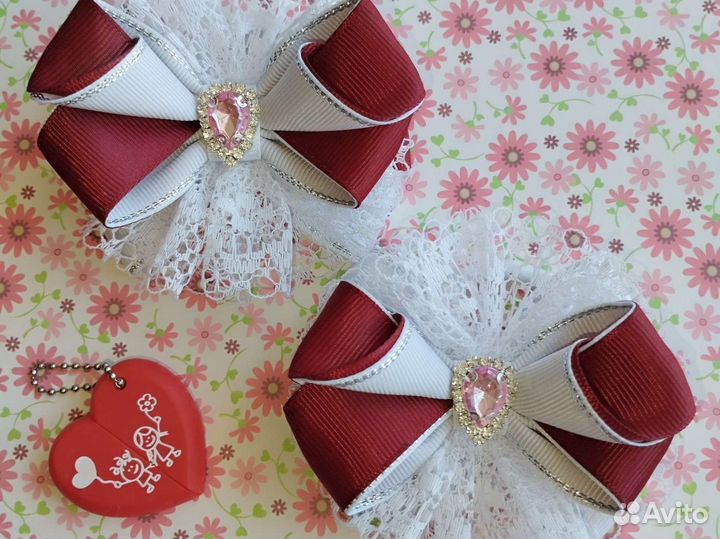 Набор для школы банты+ галстук-брошь