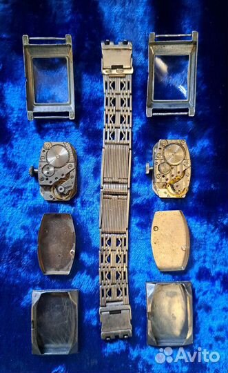 Часы звезда мужские и серебряный браслет сср