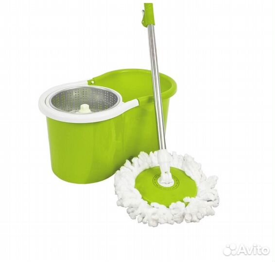 Швабра с отжимом и ведром для мытья пола
