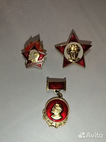 Значок октябренка и пионера, СССР