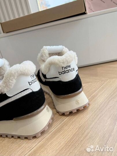 Кроссовки с мехом Miu Miu & New Balance