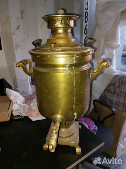 Самовар на дровах медный