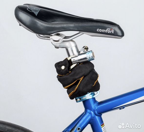 Цепь-замок в тканевой оплётке с ключом