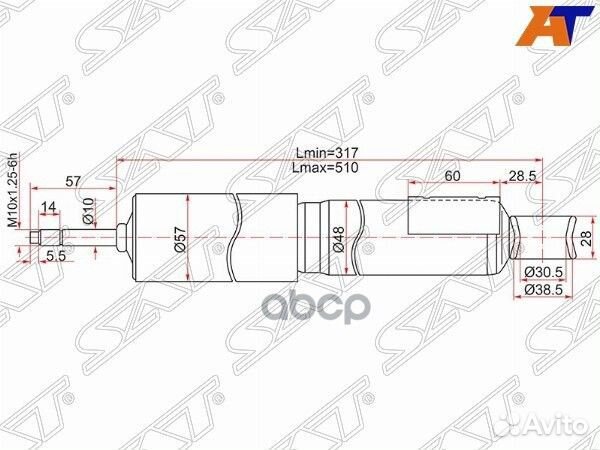 Амортизатор задний toyota land cruiser prado 90