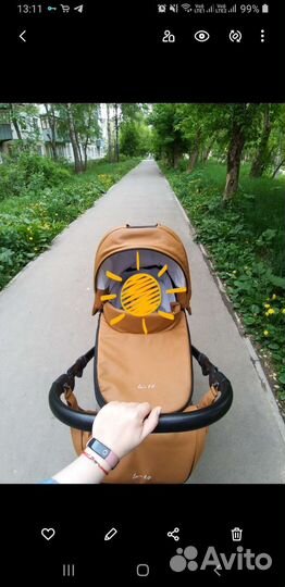 Коляска 2 в 1 Bexa (Польша) эко кожа