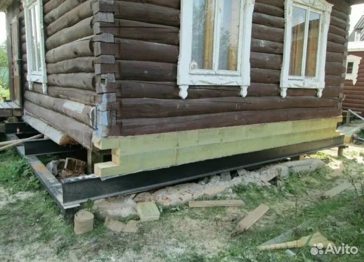 Ремонт полов поднятие дома