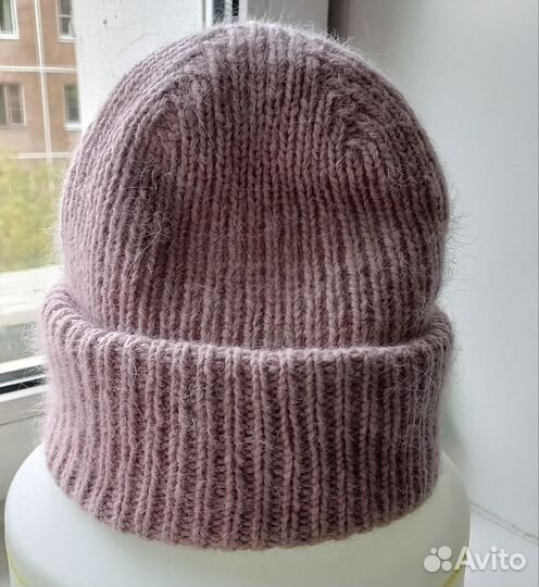 Шапка вязаная из пуха норки