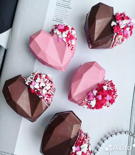 Шоколадные бомбочки сердце Валентинка
