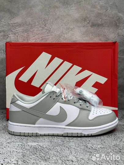 Кроссовки nike dunk low grey fog