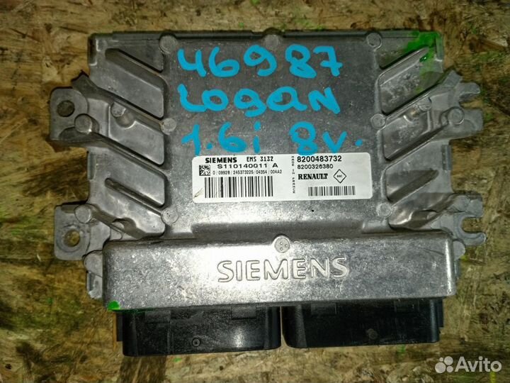 Блок управления двигателем рено логан 1.6 8 кл
