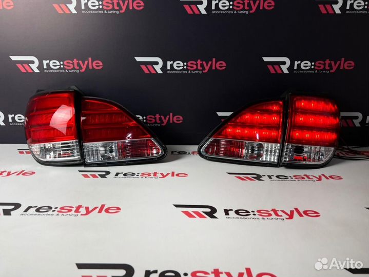 Фонари задние Lexus RX300 LED Красно-белые