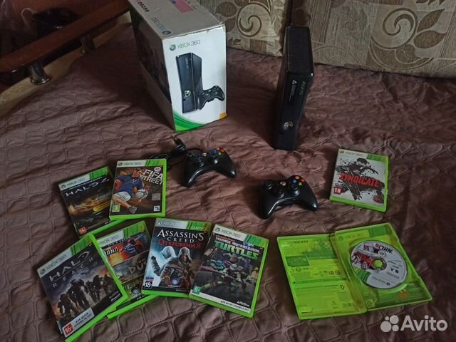 Xbox 360 slim 250gb + игры