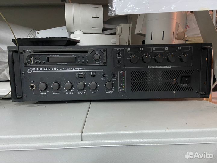 Микшер-усилитель Sonar SPS-3480 + Громкоговоритель