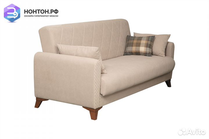 Диван книжка Эдвин 3-х местный бежевый