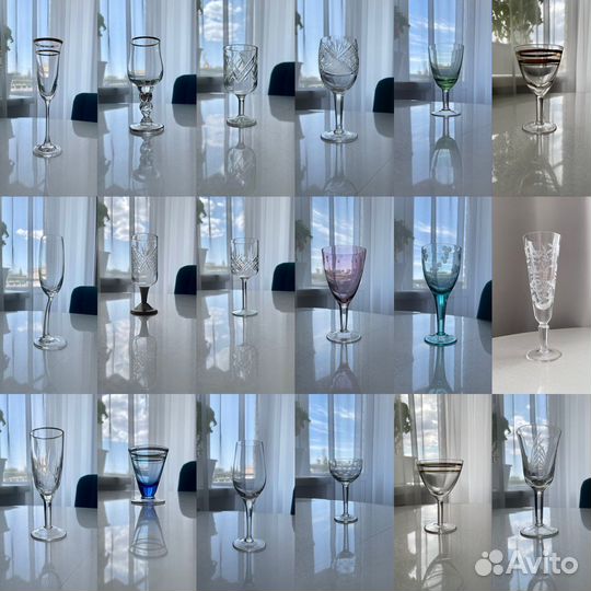 Фужеры рюмки бокалы СССР, гхз