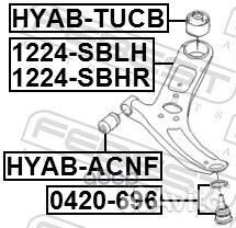 Рычаг передний левый 1224sblh Febest