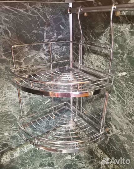 Полка угловая для рейлинга(две стороны)