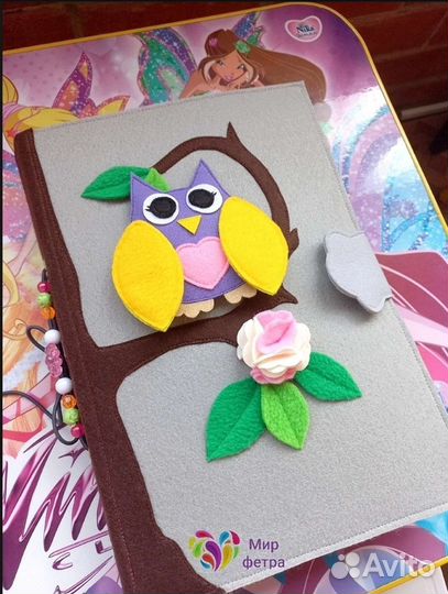 Большая развивающая книга из фетра 