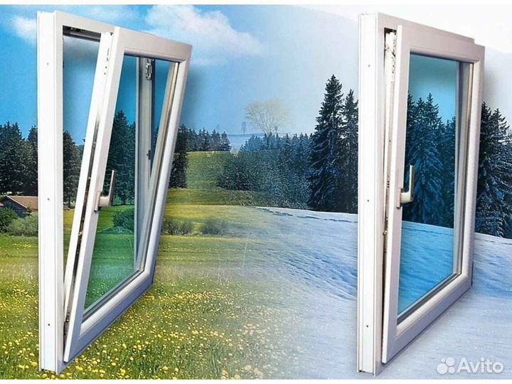 Ремонт окон, стеклопакет Эконом RAL5905