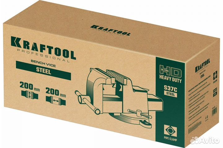 Слесарные тиски 200мм kraftool 32701-200