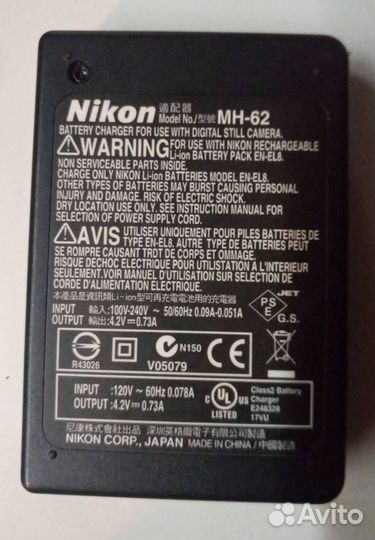 Зарядное устройство nikon MH-62