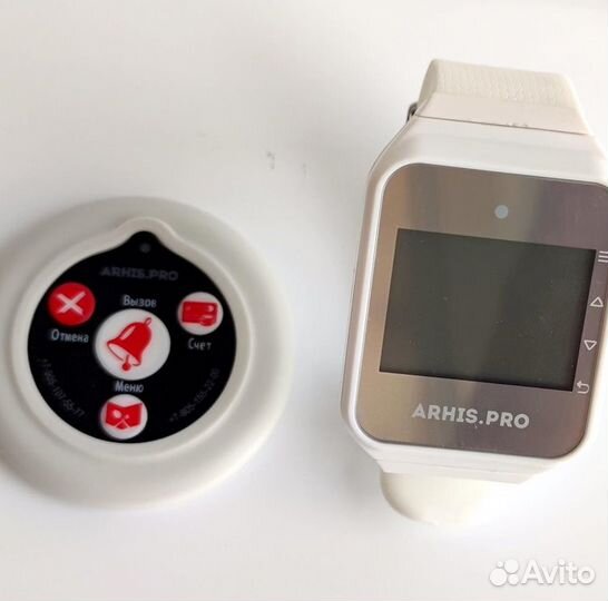 Беспроводная кнопка вызова официанта с часами