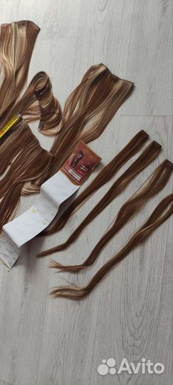 Искусственные волосы на заколках