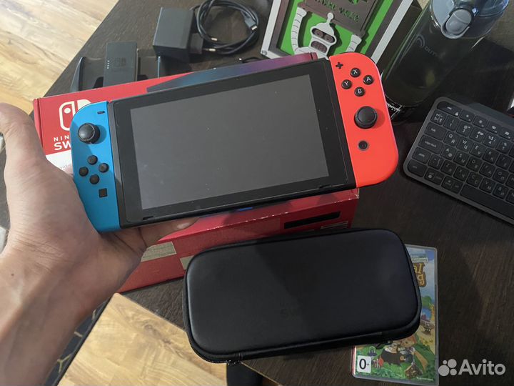 Nintendo Switch rev.2 32 гб, + Animal Crossing