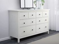 Hemnes хемнэс комод с 3 ящиками белая морилка 108x96 см