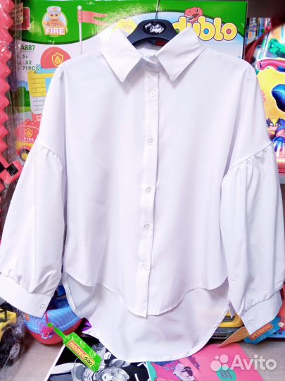 Рубашка оверсайз для девочек новая