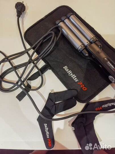 Тройная плойка BaByliss Pro с турмалиновым покр