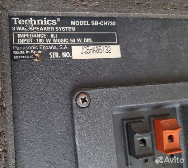 Акустическая система 3-х пол. techiks (panasonic)