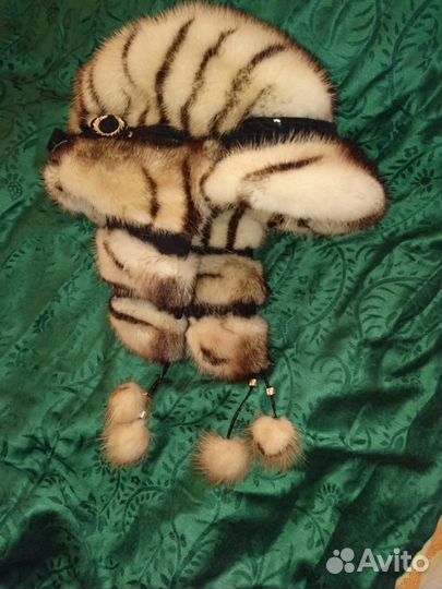 Норковая шапка-ушанка