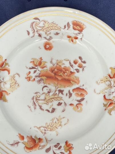 Старинная тарелка братья Корниловы 19 век