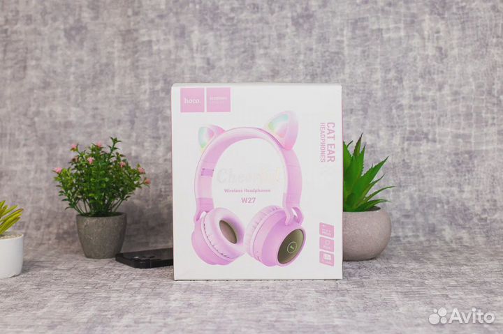 Беспроводные наушники hoco W27 с ушками