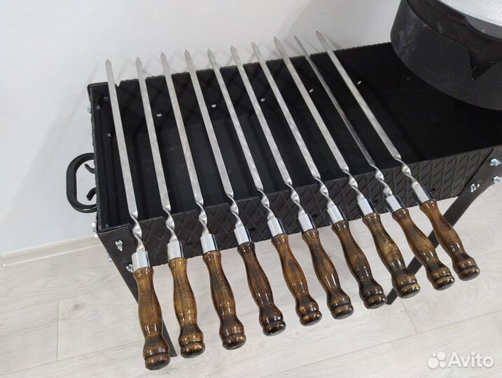 Мангал с печью под казан 2в1