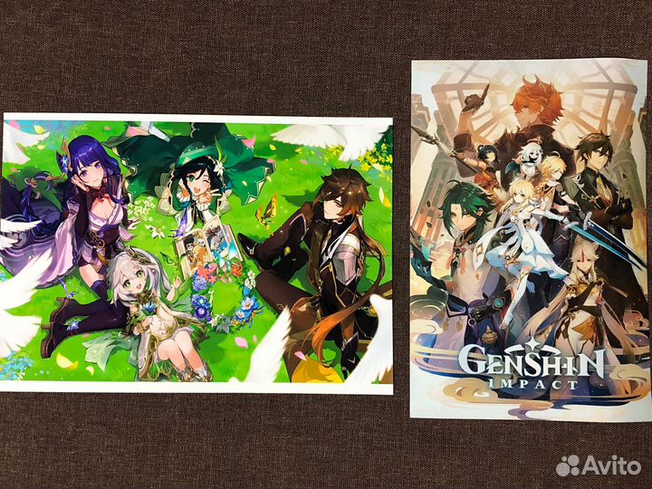 Постеры и наклейки genshin impact