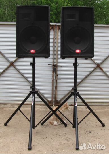 Колонки активные PA 1200W 2шт Pro D15